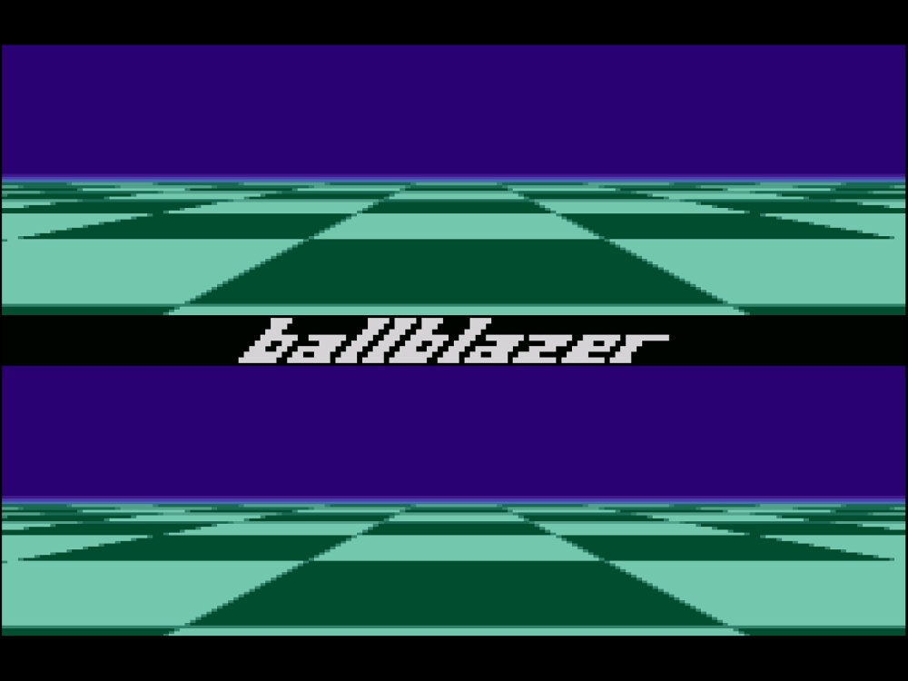 Title Screen of Ballblazer for Atari 8-bit